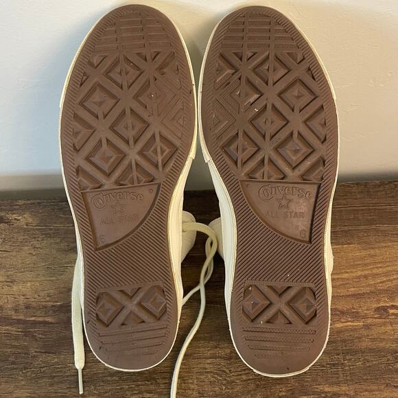 CDG Play Converse Chuck Taylor High Top White Red Heart Men's 6 Women's 8 - Picture 4 of 11